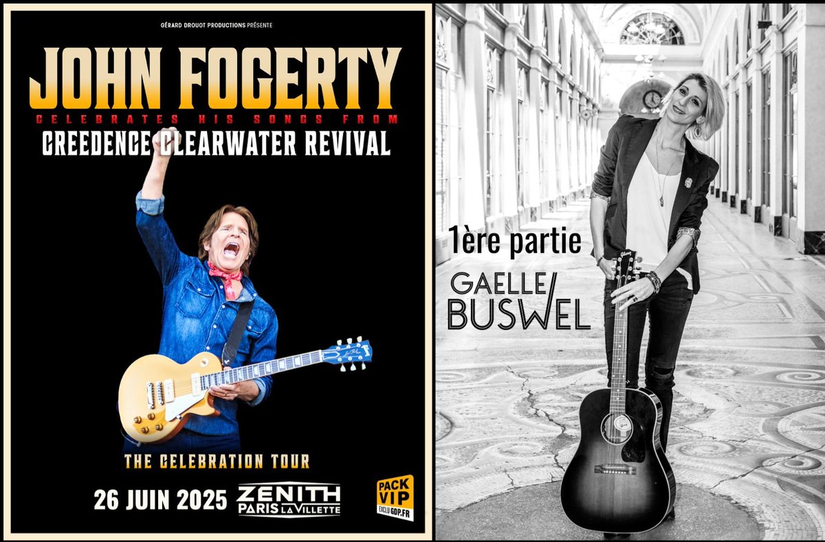 GaelleBuswel's tweet photo. 🤩⚡️ News ⚡️🤩 

Rdv demain au @Zenith_Paris en 1ère partie de #johnfogerty à 20h ! 

Quel honneur !!! 

🎫 Il reste quelques places !!! 🤘 

⬇️ Infos et réservations ⬇️
https://t.co/DXeQxbgprV 

A demaiiiiin 😘 

☮️❤️ 

@GDP https://t.co/0s7P1iXzJc
