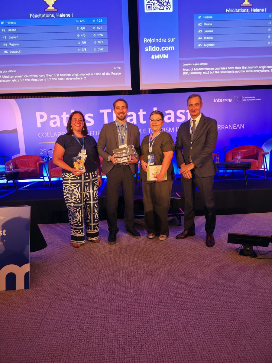 interregnextmed's tweet photo. ๐A moment of fun! Congratulations to the winners and a big thank you to all participants of the quiz!
๐You have proven your knowledge on sustainable tourism.
#PathsThatLast #MMM #Interreg #SustainableTourism #Mediterranean #strongertogether https://t.co/4htBigC8Ef