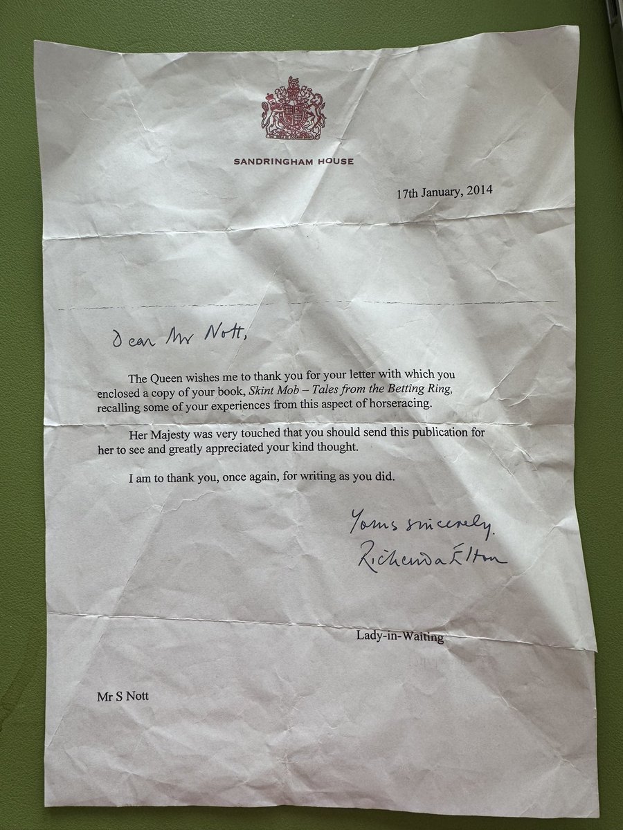 Just found this, well she was bound to want a copy wasn’t she!