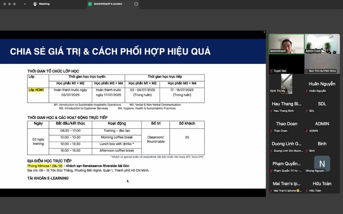 ST4SDproject's tweet photo. 🎉 The Swiss EHT – Foundations Program has officially kicked off in Vietnam!
Online &amp; in-person classes launched in HCMC and Furama Resort with support from 🇨🇭's ST4SD project.
Raising the bar for sustainable tourism training! 🌱✈️
#SwissEHT #ST4SD #Tourism https://t.co/238o0nPQfb