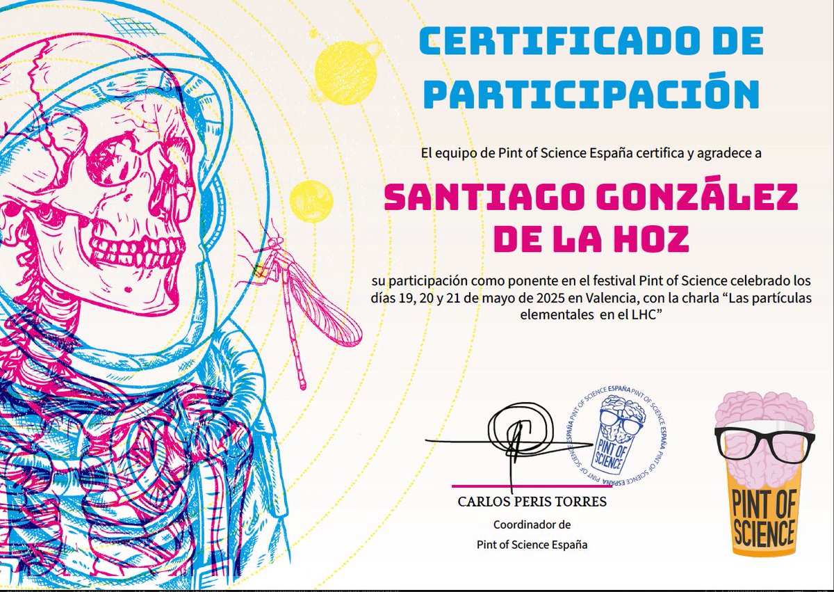 Santi González de la Hoz (@santigondelahoz) on Twitter photo Va ser tot un plaer participat en aquesta edició de <a href="/pintofscienceES/">Pint of Science ES</a> a València...Tot el que siga portar la ciència a la societat, en aquest cas a un bar, és una gran idea... Va ser tot un plaer participat en aquesta edició de <a href="/pintofscienceES/">Pint of Science ES</a> a València...Tot el que siga portar la ciència a la societat, en aquest cas a un bar, és una gran idea...