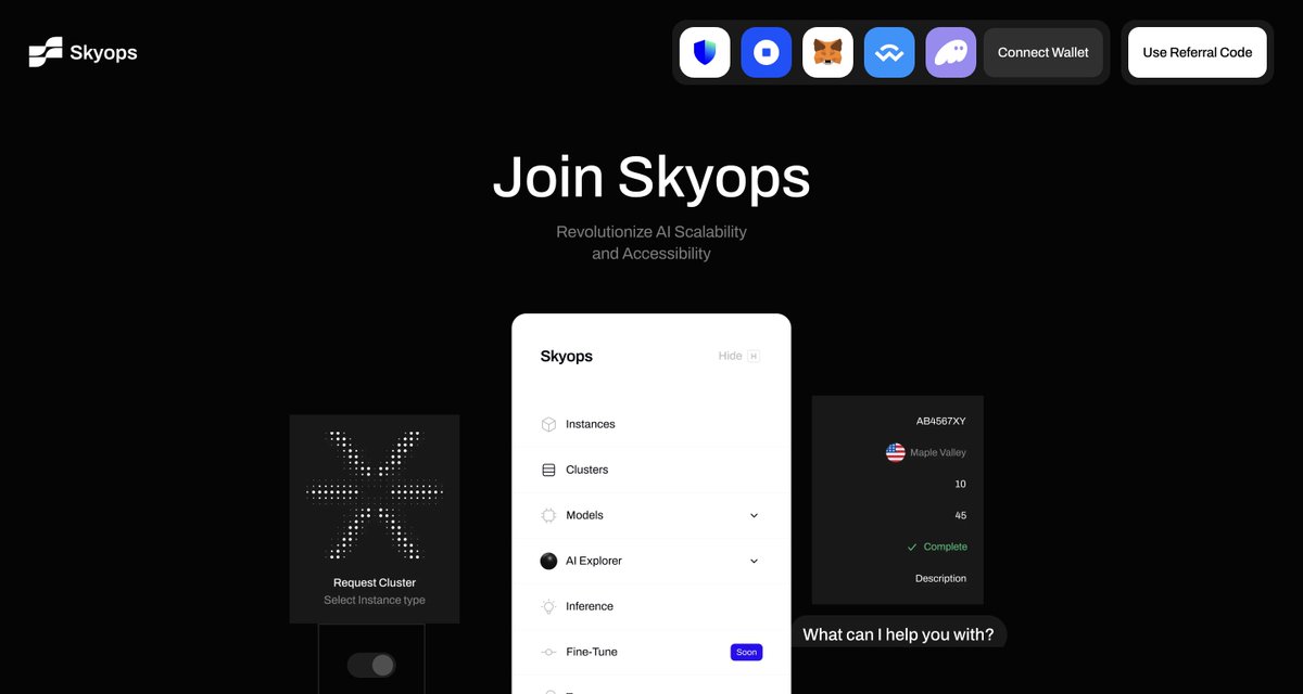 The world today is full of many uncertainties, but one thing remains constant: Our commitment to innovation.

At SkyOps, we're not just keeping up with the future; we're actively building it.

Our team is fully dedicated to creating a decentralized AI infrastructure that empowers