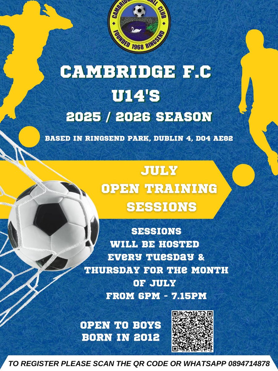 Open training session U14s 🔵⚽️docs.google.com/forms/d/e/1FAI…