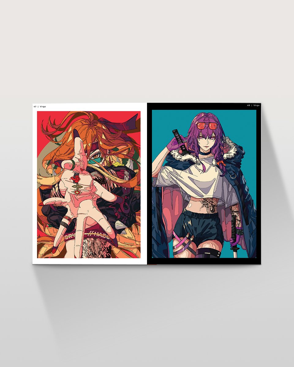 nest_virgo's tweet image. random pages of my small art collection book dropping this Saturday, June 28 \\
Link will be available in my bio <33