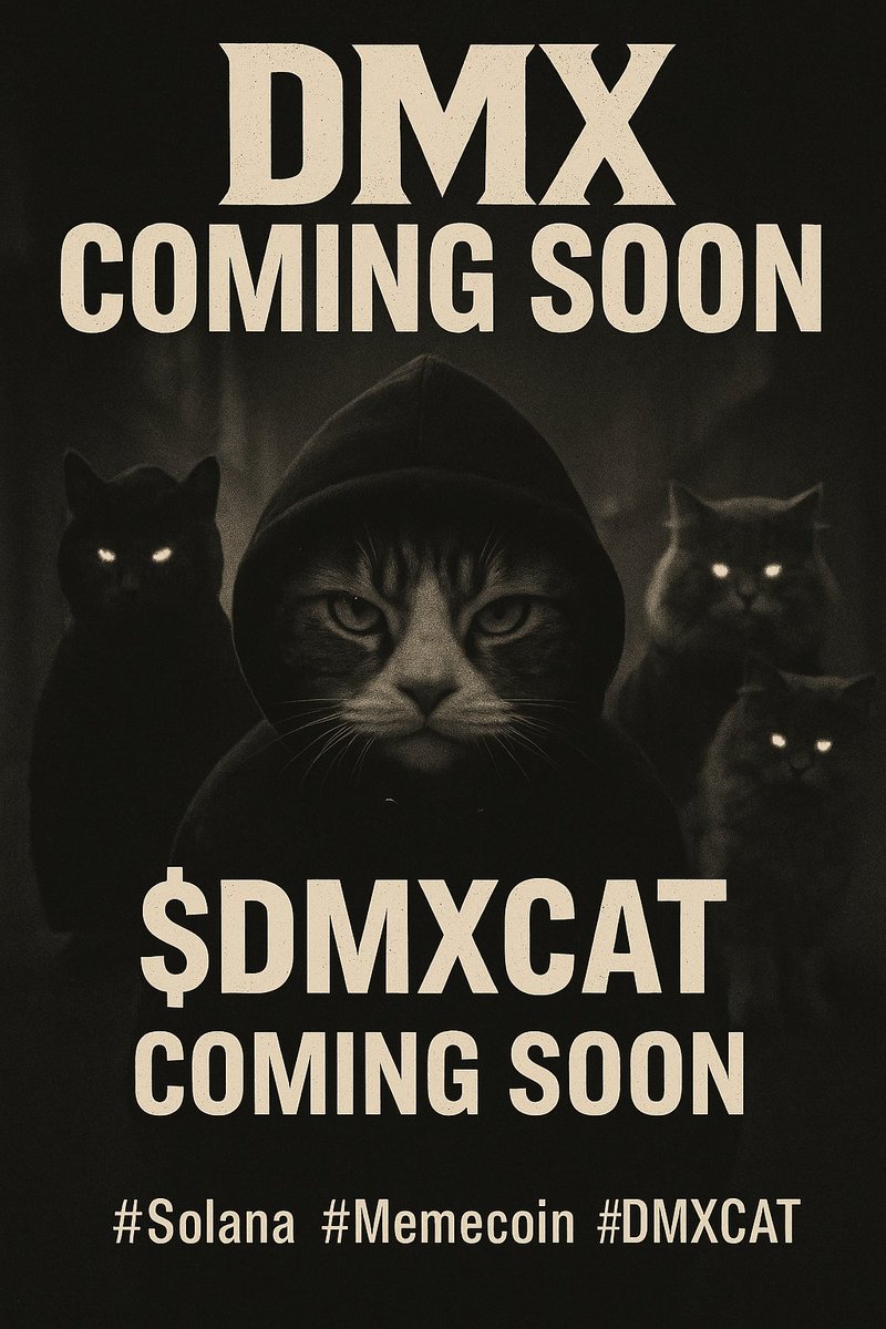 DMXSOLANACAT's tweet photo. 📢 $DMXCAT — It’s finally happening.

After a month-long delay due to a dev injury, the hooded cats are back to claw through Solana.

🛑 No bundles
🚫 No insider wallets
🔐 Dev tokens will be locked immediately after launch
100% fair, straight-up launch. No backdoors. No bullshit.
This isn’t just a memecoin. It’s a narrative reset.

$DMXCAT is here.

#Solana #DMXCAT #FairLaunch #Crypto