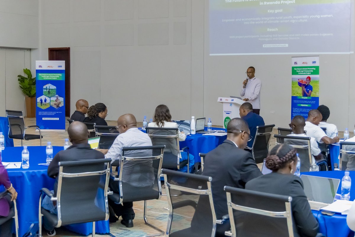 🌱#Happening: Reflection meeting of the “Future is Green! Promoting Youth Agri-Preneurship in Rwanda” project. Convening partners and youth agri-preneurs, the meeting aims to navigate the achievements, challenges, key lessons learnt during the implementation phase, and actionable