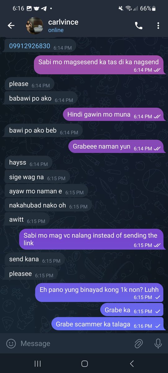 dominantMewGulf's tweet photo. Scammer Alert!! Mag-ingat po kayo dito sa lalakeng to nang scam po siya. I sent 1k but until now there's no link. He offered me a video call but he wants more money daw eh wala pa yung link na ibibigay niya kunno. Grabe nagsend ako 1k kasi sabi mo pang handa mo kasi Father's Day. https://t.co/9KPZsYzN1A
