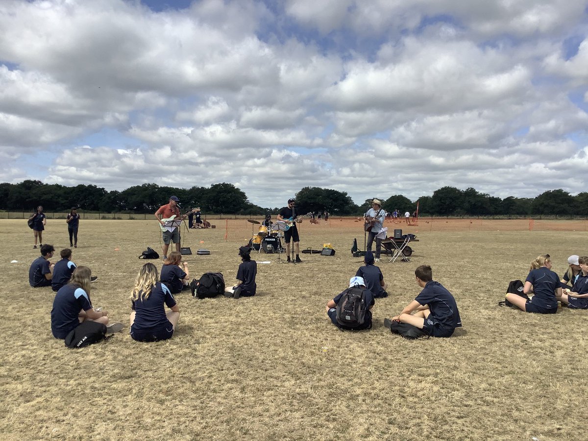 Students taking a break to enjoy the fab music 🎶