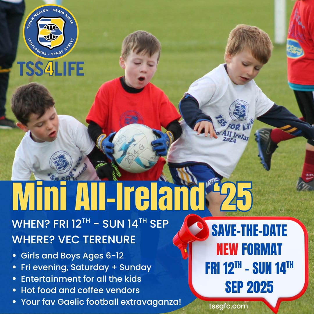 Tempsyngest's tweet photo. 🧵1/2 Before you dash off for the summer holidays, don’t forget to save the date for the TSS Mini All-Ireland!
We’ve got a brand new format this year – kicking off on Friday evening, September 12th, and running through to Sunday evening, September 14th.
Expect all the usual https://t.co/HVXiTnakWr