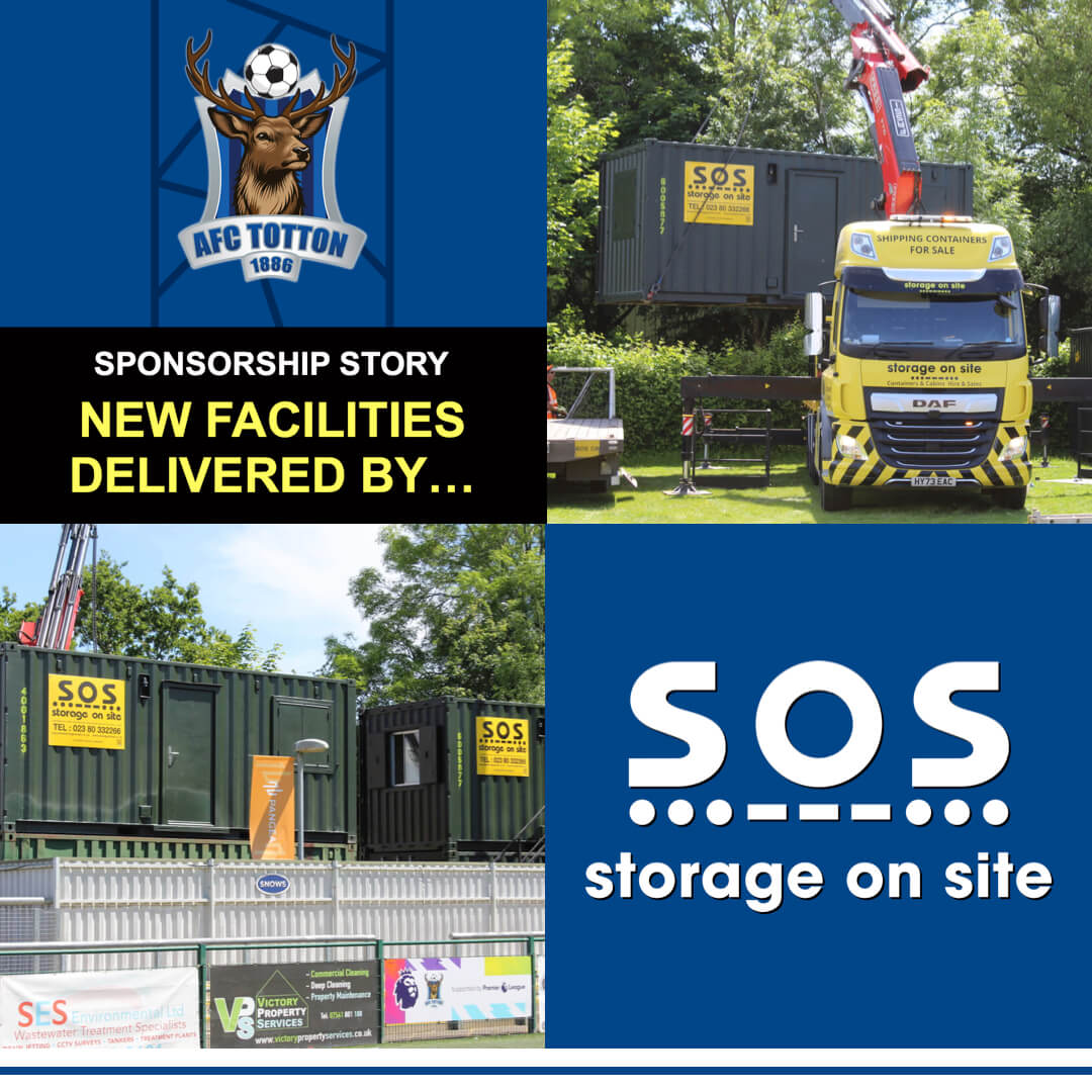 AFC Totton Sponsor Story
NEW FACILITIES DELIVERED WITH HELP FROM STORAGE ON SITE

Read MORE 📰🦌
tinyurl.com/yc642add

Our thanks to <a href="/StorageonSiteUK/">Storage on Site</a> 

#GoStags 🦌