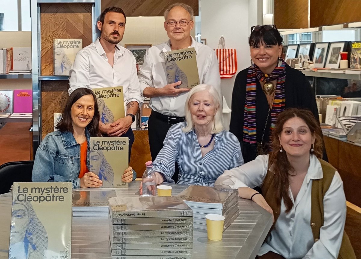 En dédicace à la librairie Skira, à Paris, avec Lauren Malka, Charles Vanthournout, Christiane Ziegler, Nathalie Bondil et Iman Moinzadeh