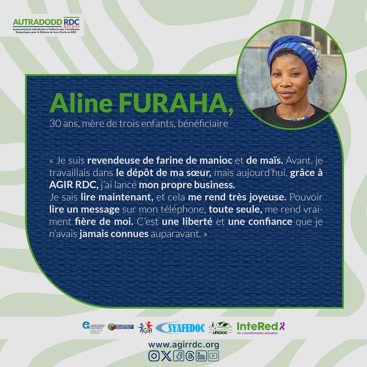 agir_rdc's tweet photo. Grâce au programme #AUTRADODD, les travailleurs domestiques apprennent à lire, écrire et s’exprimer. Une alphabétisation qui libère, renforce l’estime de soi et ouvre des portes vers l’autonomie. #Alphabétisation #AgirRDC #DroitsSociaux #ÉducationPourTous https://t.co/L6d6Tq39ya