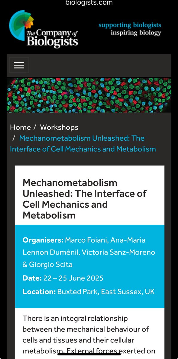 michelledigman's tweet image. This was a fantastic meeting to share ideas in areas of opportunities of growth, discuss challenges and make new connections in Mechanometabolism! Thanks to the organizers for this incredible opportunity to share ideas! @Co_Biologists