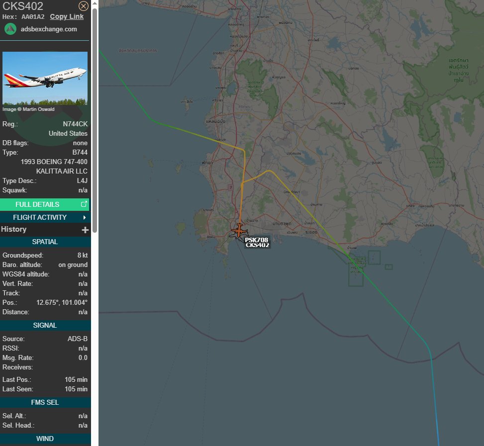 lecrayon11's tweet photo. For the second time in five days, the Prescott CN-235 has linked up with a member of the civil air reserve at UTP in Thailand.

#AA01A2 / 26353 / #N744CK / CKS402
#AA6025 / C-182 / #N768KD / PSK708

@Borrowed7Time @JANN_IIS https://t.co/8oGHcR3hZz