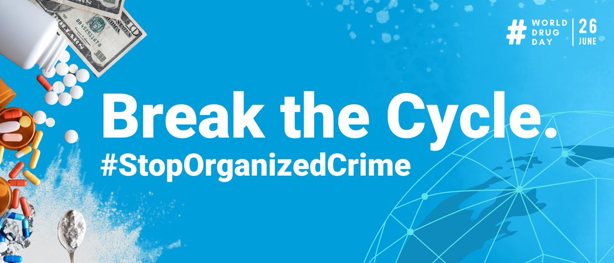 اليوم العالمي لمكافحة المخدرات الموافق (٢٦/ يونيو) لعام ٢٠٢٥ رفع شعار [كسر الأطواق، والاستثمار في الوقاية]. فتجارة المخدرات تنشط في مناطق عدم الاستقرار. وترتبط بجرائم أخرى كالاتجار بالبشر والتعدين غير المشروع وتدمير البيئة. ويدعوا للاسثمار في الوقاية برؤية علمية احترافية.
