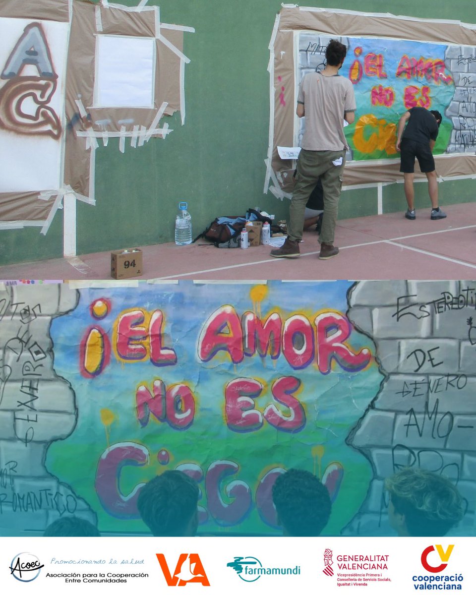ACOEC 🇵🇸🇵🇸 (@acoecongd) on Twitter photo 🎨45 jóvenes han alzado su voz con graffiti para reflexionar sobre salud sexual, igualdad y diversidad.
👥 Organiza ACOEC con la colaboración de <a href="/farmamundi/">FARMAMUNDI</a> y @valenciaacull
💜 Financiación de @generalitatval.
👉 Más info en la web acoecongd.org/jovenes-salud-… 🎨45 jóvenes han alzado su voz con graffiti para reflexionar sobre salud sexual, igualdad y diversidad.
👥 Organiza ACOEC con la colaboración de <a href="/farmamundi/">FARMAMUNDI</a> y @valenciaacull
💜 Financiación de @generalitatval.
👉 Más info en la web acoecongd.org/jovenes-salud-…