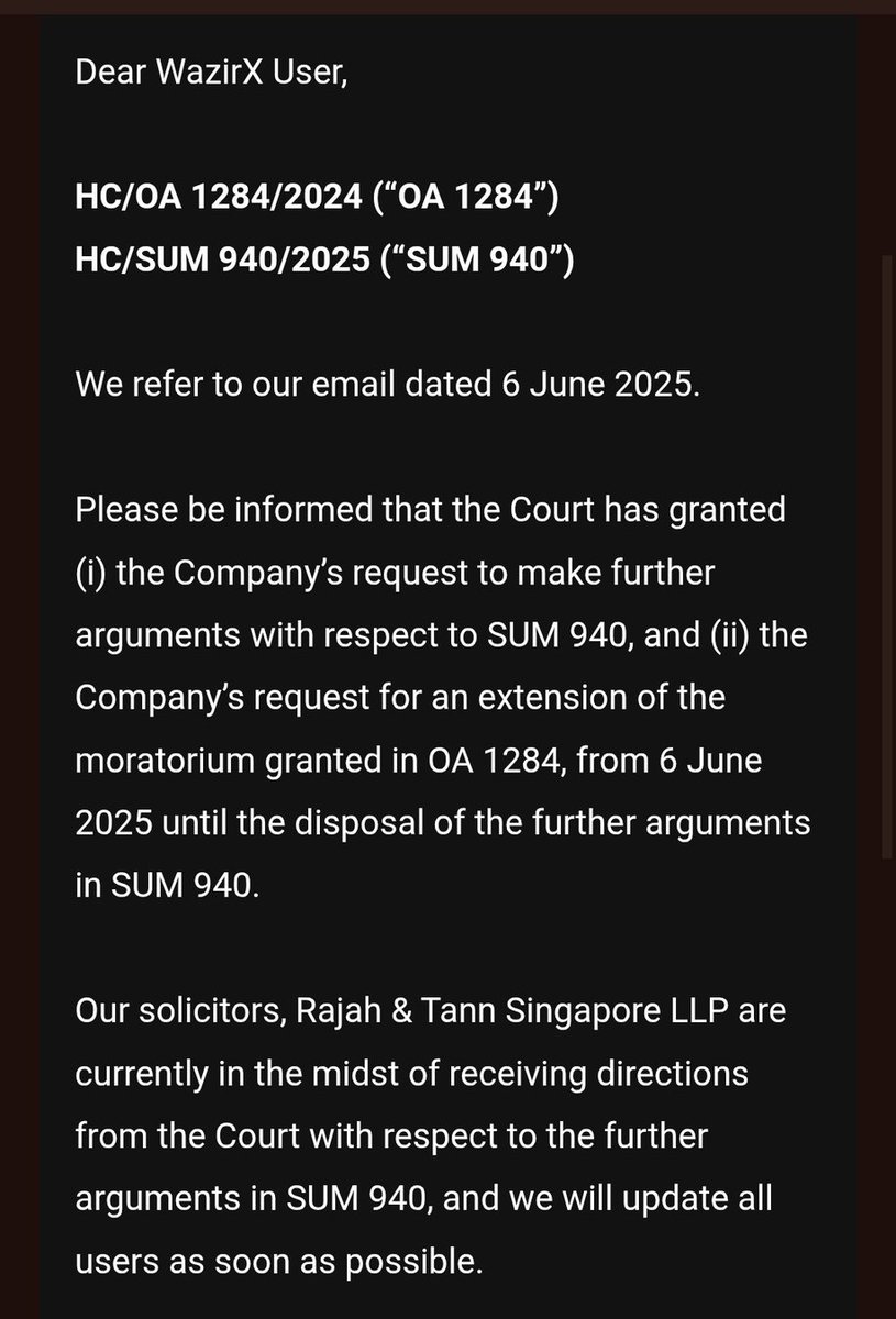 EverythingAjay's tweet photo. So #WazirX gets more time to delay their SCAM &amp; plan their next steps on how to manipulate everyone 

And 🇮🇳 Indian crypto users gets nothing 

🤷🏻 https://t.co/ovMY6xcnCK