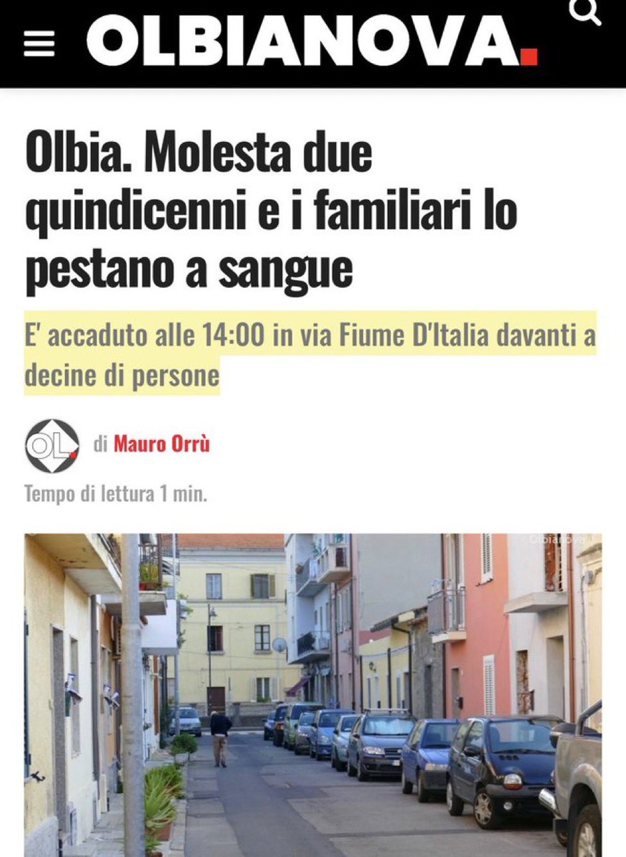 Olbia:
un marocchino ha molestato due ragazzine di 15 anni fuori l’uscita di un supermercato. 

Quando le due gli hanno detto che volevano essere lasciate in pace, le ha aggredite mettendosi faccia a faccia con loro, terrorizzandole. 

Sfortunatamente per l’immigrato sono