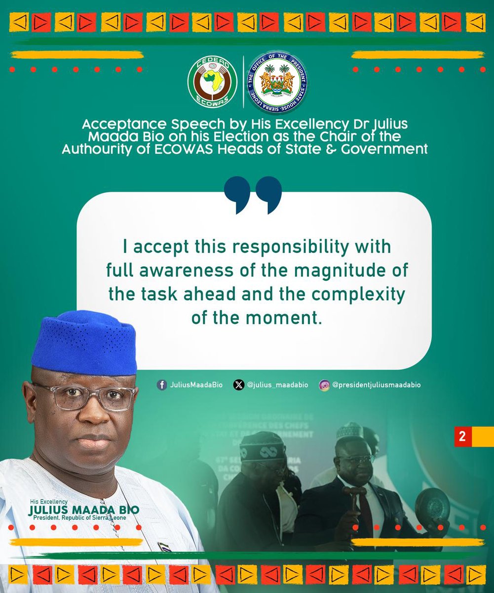 Julius Maada Bio tweet media
