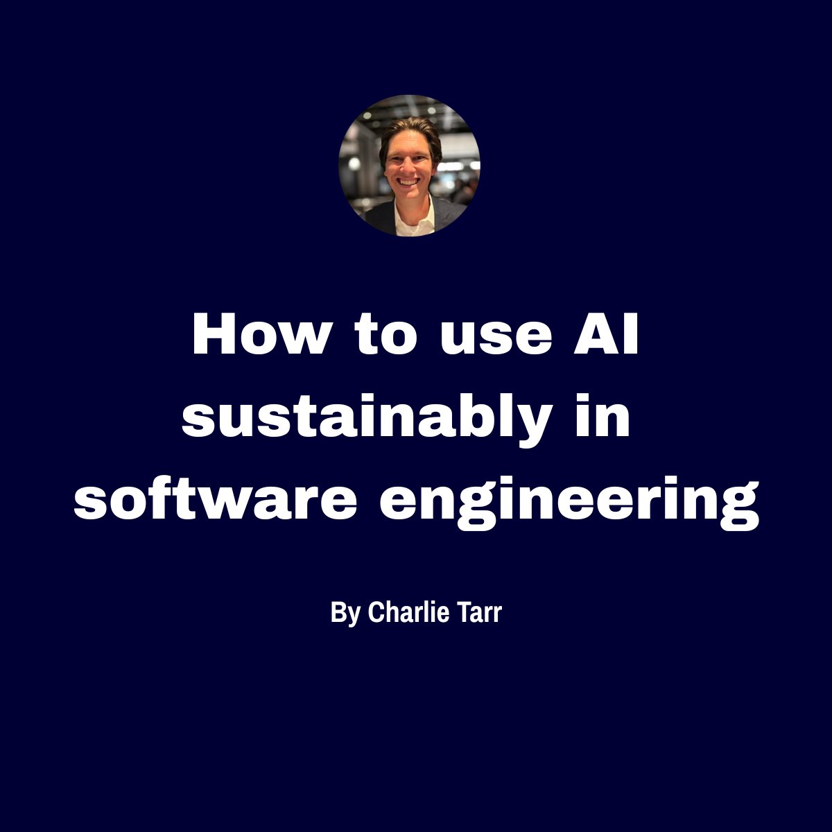 Unless you've been living under a rock for the past few years, you will have noticed the "early internet" levels of hype around AI.

How to use AI sustainably in software engineering is the subject of my latest blog post.

world.hey.com/charlietarr/ho…

#AI #buildinpublic