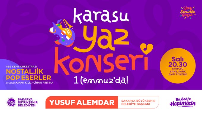 Sakarya’da Yaz Konserleri Karasu’da Devam Ediyor