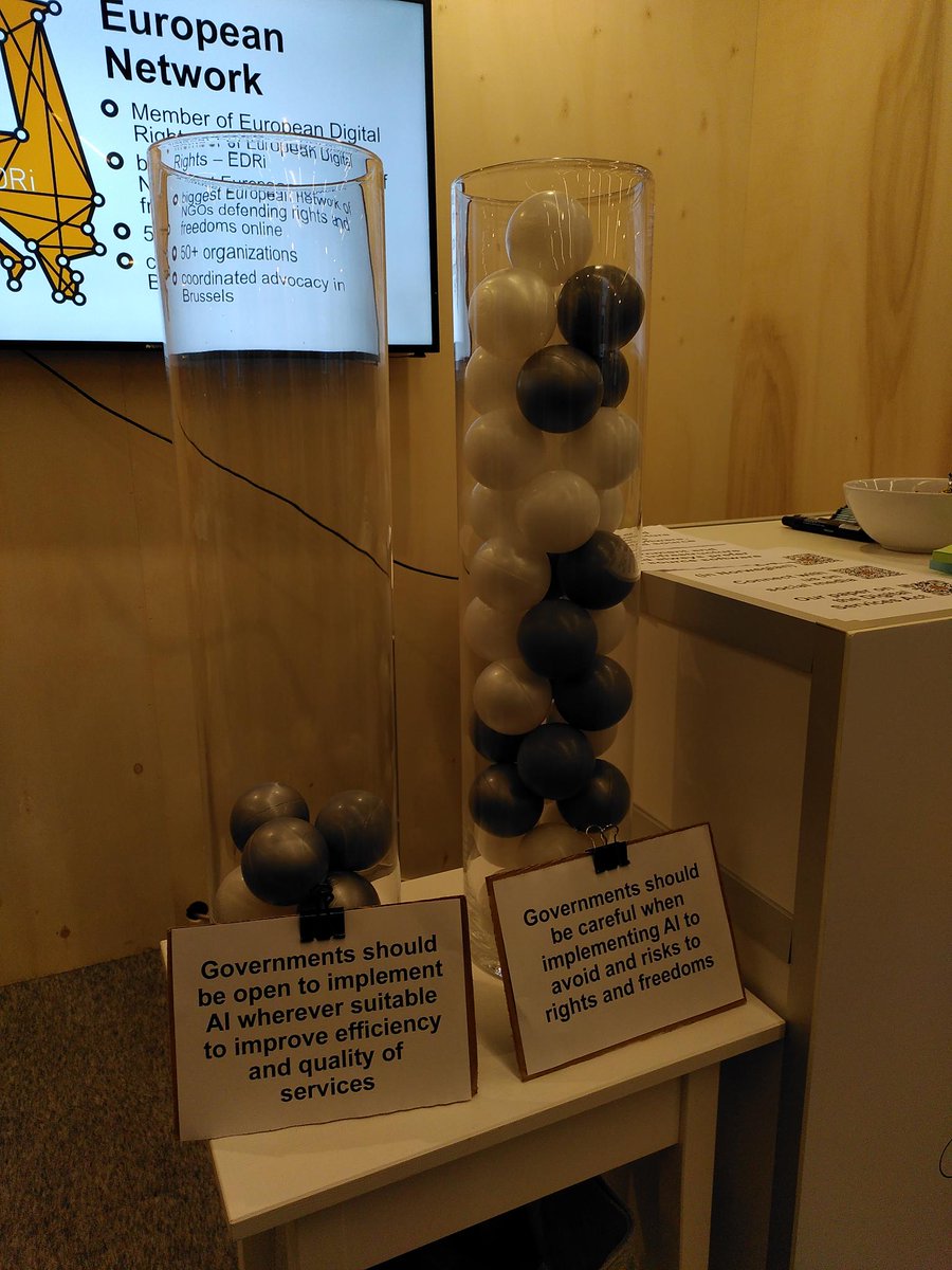 Our survey on AI adoption in government concluded: The clear majority calls for human rights to be prioritized over speed! EFN has been advocating for human rights to be at the core of both the AI Act and its adoption in Norway. Come to our stand at the #IGF2025 to learn more