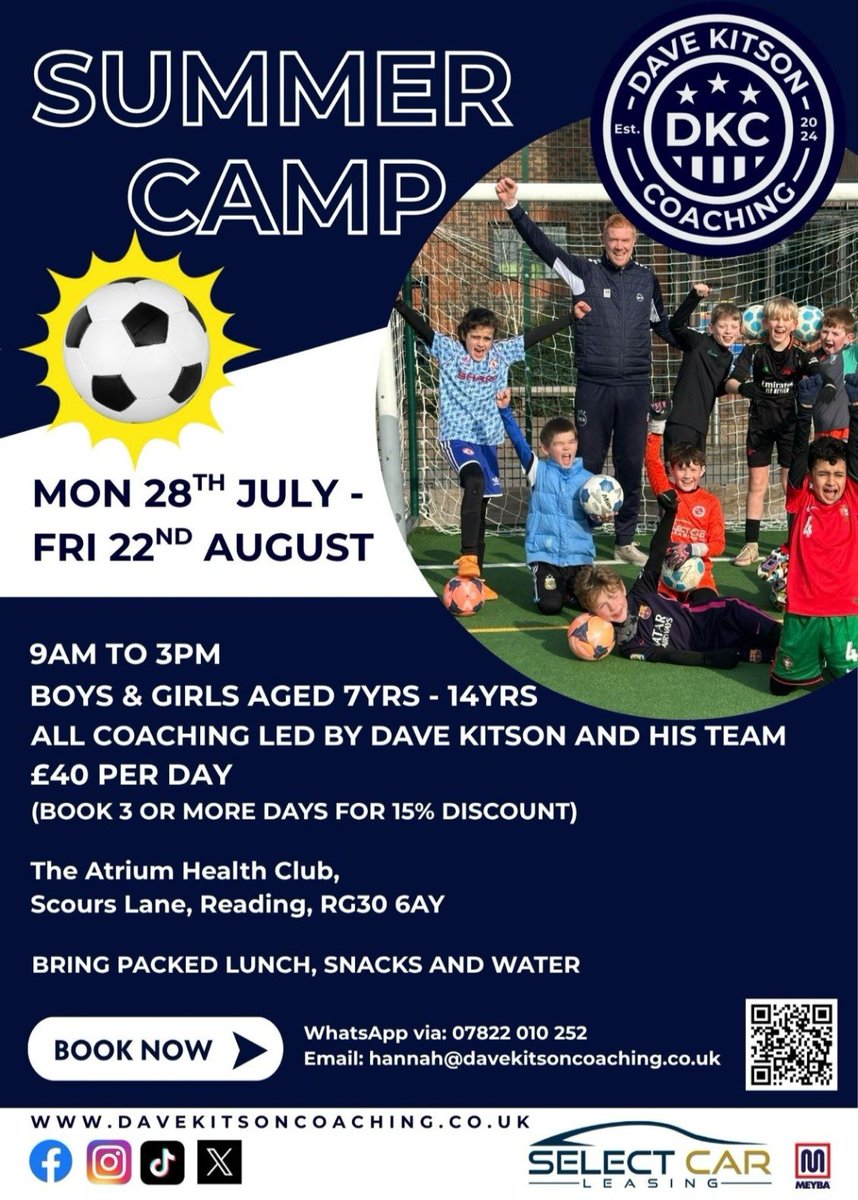 1st week of Summer Camp has limited availability, book NOW to secure your child's place. Maximum of 20 children each day. WhatsApp: 07822010252