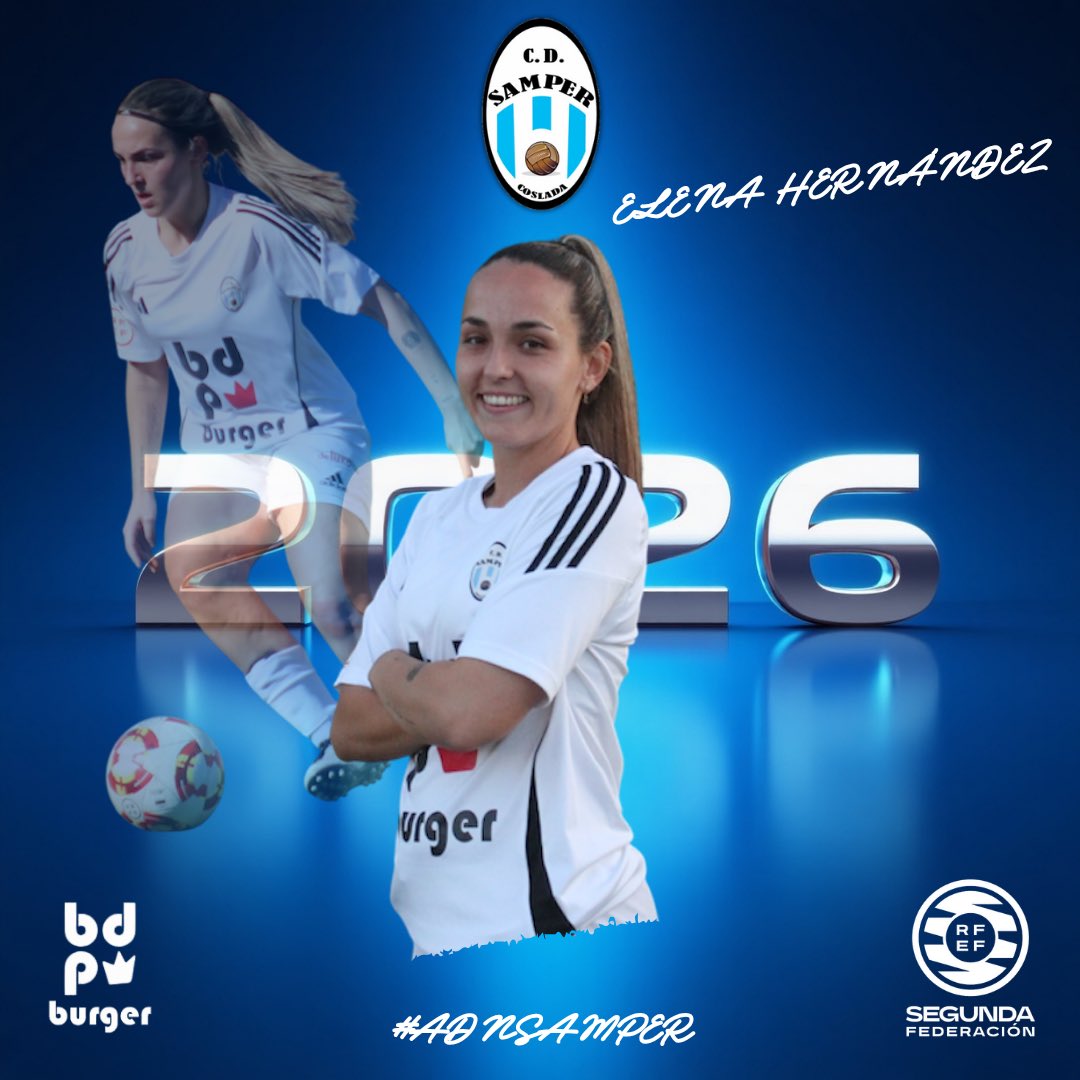 cdsamper's tweet photo. 𝑹𝒆𝒏𝒐𝒗𝒂𝒄𝒊𝒐́𝒏 | 𝑬𝒍𝒆𝒏𝒂 𝑯𝒆𝒓𝒏𝒂́𝒏𝒅𝒆𝒛✅

Representar un escudo y ser profesional van con su nombre. 

Una temporada más con nosotros y que queden muchas. 

¡Gracias 𝑬𝒍𝒆𝒏𝒂 por seguir en tu casa! 

#𝑬𝒍𝒆𝒏𝒂2026 #𝒂𝒅𝒏𝒔𝒂𝒎𝒑𝒆𝒓 #𝒃𝒅𝒑𝒃𝒖𝒓𝒈𝒆𝒓 https://t.co/qnL35fFms2