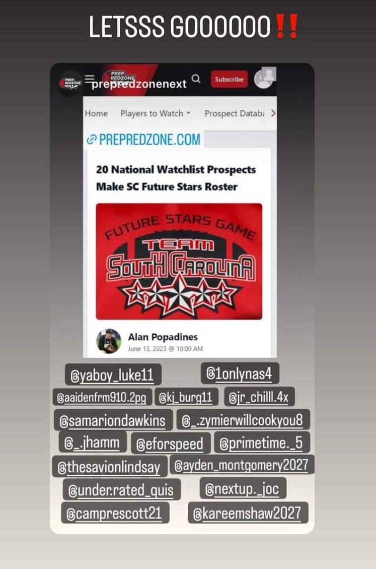 2022 7th Grade @FutureStarsGame for #TeamSC . I've been making plays on both sides of the ball against the best of Georgia and Florida Boys. Defensive Game MVP!!! <a href="/GaffneyFootball/">Gaffney Football</a> <a href="/DFO_AJ/">Andrew Foster Jr.</a> <a href="/elitefootballac/">EliteTalentFootball</a> <a href="/_CoachClem/">COACH CLEM</a> <a href="/BALLERSCHOICE1/">BALLERS CHOICE LLC</a> <a href="/Bullough40/">Max Bullough</a> <a href="/AlPopsFootball/">𝐀𝐋 𝐏𝐨𝐩𝐬</a>