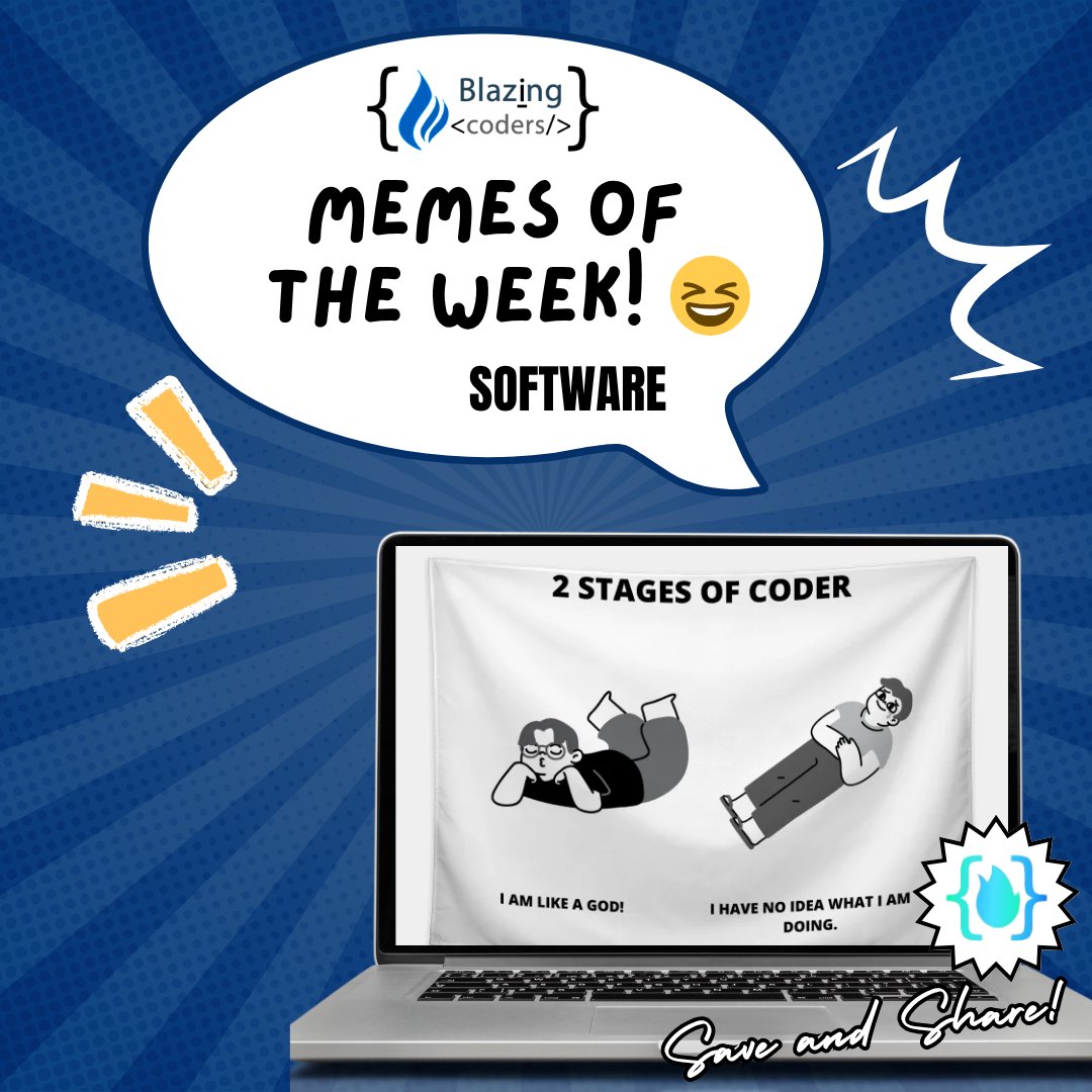 blazingcoders1's tweet image. Tag your #coder buddies!
🔵 Follow for weekly dev fun @blazingcoders
🔵 Visit - blazingcoders.com
🔵 Contact - info@blazingcoders.com
#blazingcoders #developerlife #programminghumor #memesoftheweek #techlife #softwareengineer #codingcommunity #laughwhileyoucode
