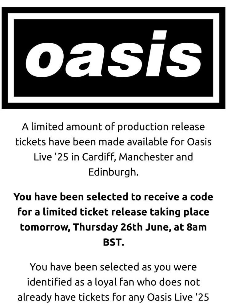 Latest Oasis News tweet media