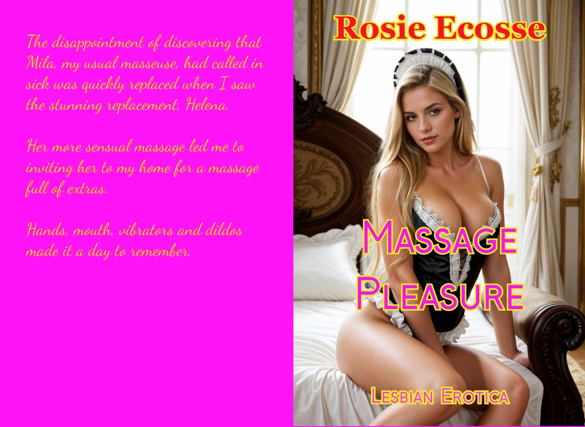 “Massage Pleasure” 
on Amazon Kindle and Kindle Unlimited

mybook.to/MassagePleasur…

Amazon UK amzn.to/4dr7btU
Amazon US amzn.to/3ZIVjjM

@rosieecosse.bsky.social
#PleaseRP 
#Erotica #NSFW 
#Kindle #kindleunlimited #RosieEcosse
#lesbian #FF