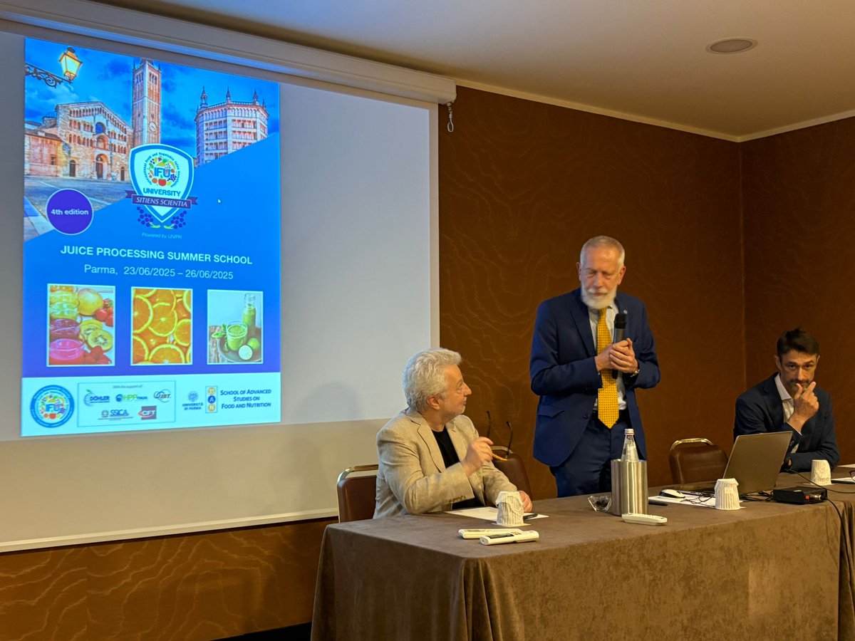 The fourth edition of the "Juice Processing Summer School" organised with <a href="/IFUjuice/">IFU Juice</a> has begun.
An opportunity to become experts on the juice sector or to keep up to date with new technologies or scientific findings.

#ifu #foodscience #3san #unipr <a href="/unipr/">Università di Parma</a>