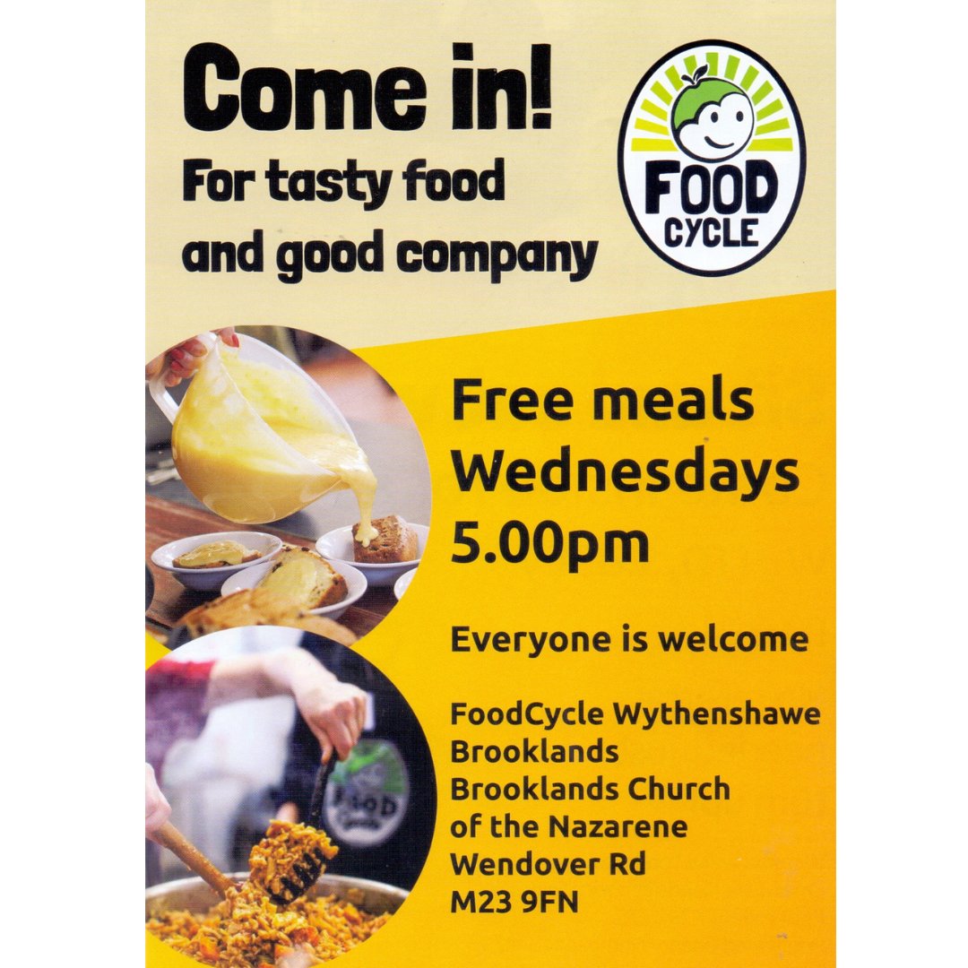 Southside Magazine (@southsidemag) on Twitter photo #Foodcycle at Church of the Nazarene Wythenshawe <a href="/Nazarene/">ChurchoftheNazarene</a> Every Wednesday 5-7pm #chat #meetup #enjoy A #Free 3 #course #meal made and #served to you - see the advert for more details #Foodcycle at Church of the Nazarene Wythenshawe <a href="/Nazarene/">ChurchoftheNazarene</a> Every Wednesday 5-7pm #chat #meetup #enjoy A #Free 3 #course #meal made and #served to you - see the advert for more details
