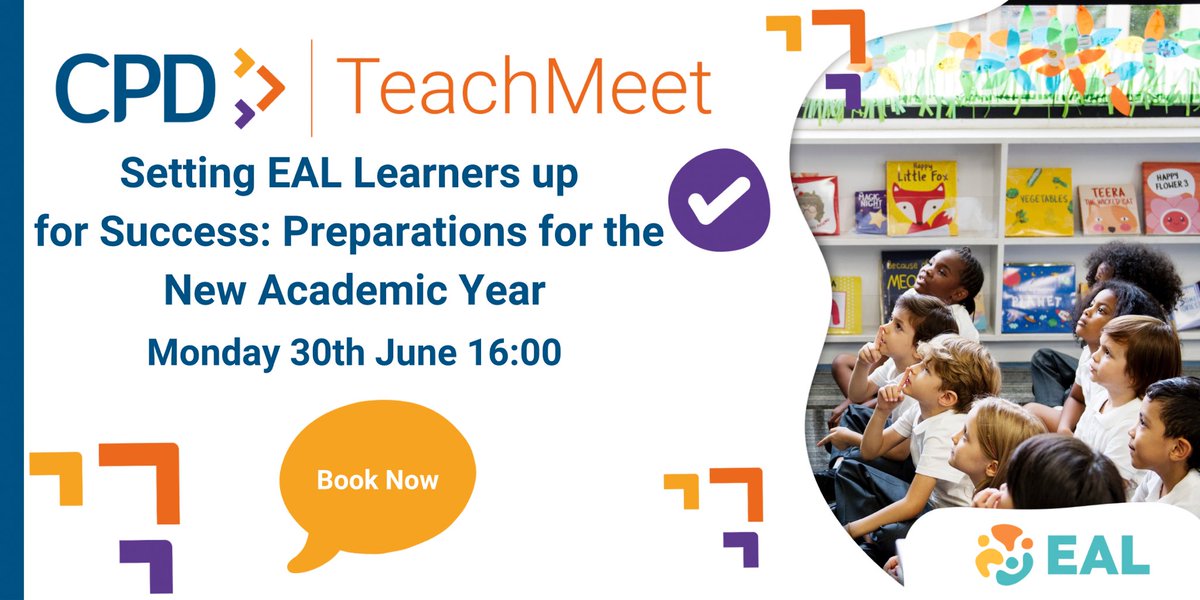 EAL at Twinkl (@twinkl_eal) on Twitter photo Limited tickets left for our final CPD session of the academic year 🧡
Join us on Monday 30th June with our fantastic speaker <a href="/JoteachesEAL/">Jo teaches EAL</a> at 16:00 GMT to set up for a year of success 😊
Free tickets - eventbrite.co.uk/cc/twinkl-teac…
#EAL #CPD #Teachmeet #Edchat #Transition Limited tickets left for our final CPD session of the academic year 🧡
Join us on Monday 30th June with our fantastic speaker <a href="/JoteachesEAL/">Jo teaches EAL</a> at 16:00 GMT to set up for a year of success 😊
Free tickets - eventbrite.co.uk/cc/twinkl-teac…
#EAL #CPD #Teachmeet #Edchat #Transition