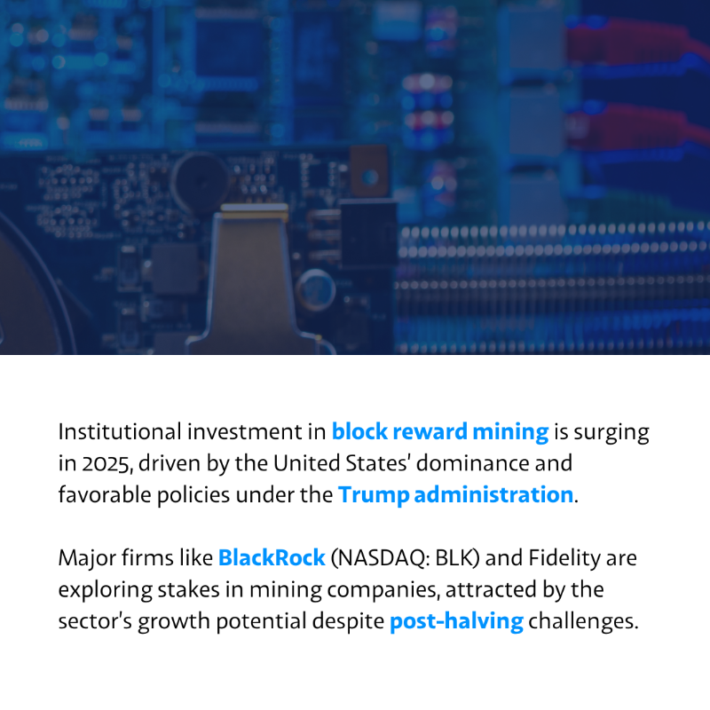 RealCoinGeek's tweet photo. Institutional investment in block reward mining is on the rise—but so is competition. To stay profitable, miners must diversify their strategies and revenue streams.
Read about how miners are adapting to shifting industry dynamics here: https://t.co/IeOOQ2OD4U
