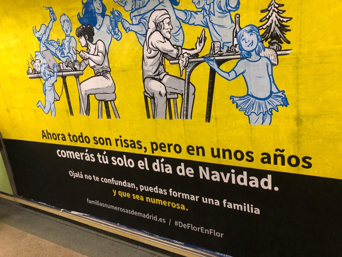 Que Metro de Madrid acoja esta campaña significa que para el PP las persona sin pareja pero con 1 o 2 hijos, las que tiene pareja de su mismo sexo o no pero no más de 2 hijos o las que no quieren hijos…son todas personas confundidas o simplemente no son su modelo de familia??
