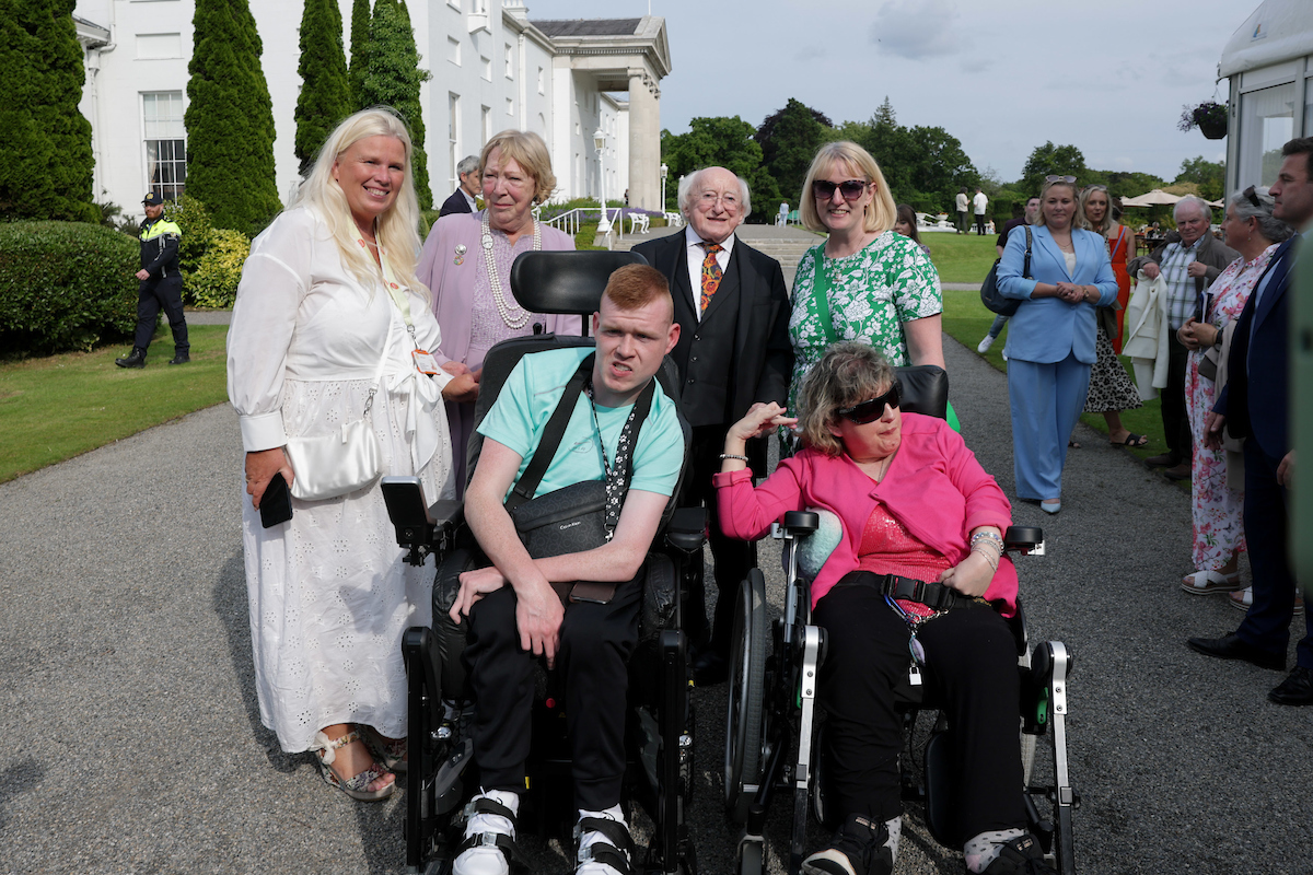 EnableIreland's tweet image. Thank you, President Michael D. Higgins! 🇮🇪 🧡 Sean and Julie had a blast at the Áras an Uachtaráin Tea Party recently, meeting Micheal D, his wife, plus @BlathnaidRua and enjoying great food, music and company! #Aras #MichaelDHiggins #Ireland