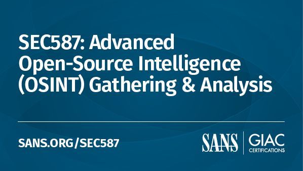 SANSDefense's tweet photo. 🔍 Ready to go beyond basic OSINT? SEC587 dives deep into advanced techniques for gathering and analyzing open-source intelligence. Perfect for investigators, analysts, and more. Try the free course preview: https://t.co/MVQx6E3xU0 #OSINT https://t.co/dxwmLc63T8