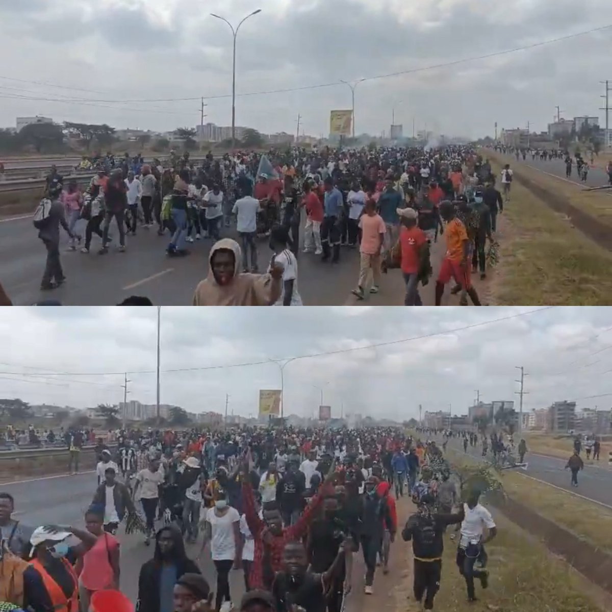 TheNairobiTimez's tweet photo. The second crowd from Thika is slowly approaching Nairobi CBD https://t.co/aox5unszsL