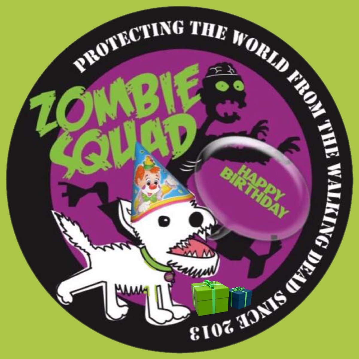 ZombieSquadHQ💖💚🧡💚🩵© (@zombiesquadhq) on Twitter photo 🎂Wishing a 🎁HAPPY BIRTHDAY🎉 to HOLLY PURR’s MOM from Leada Lord Billy & your ZombieSquad pals.🎈 We hope you have a pawsome time celebrating your special day in style, pal. RaaAAA!!
❤️💛🎂🎁🎈🛍🍾💐🥂🎉
<a href="/LittleMaineCoon/">Holly Purr⚜️</a> <a href="/ZSBirthday/">ZS Birthday🎂🎁🎉</a> #ZSHQ 🎂Wishing a 🎁HAPPY BIRTHDAY🎉 to HOLLY PURR’s MOM from Leada Lord Billy & your ZombieSquad pals.🎈 We hope you have a pawsome time celebrating your special day in style, pal. RaaAAA!!
❤️💛🎂🎁🎈🛍🍾💐🥂🎉
<a href="/LittleMaineCoon/">Holly Purr⚜️</a> <a href="/ZSBirthday/">ZS Birthday🎂🎁🎉</a> #ZSHQ