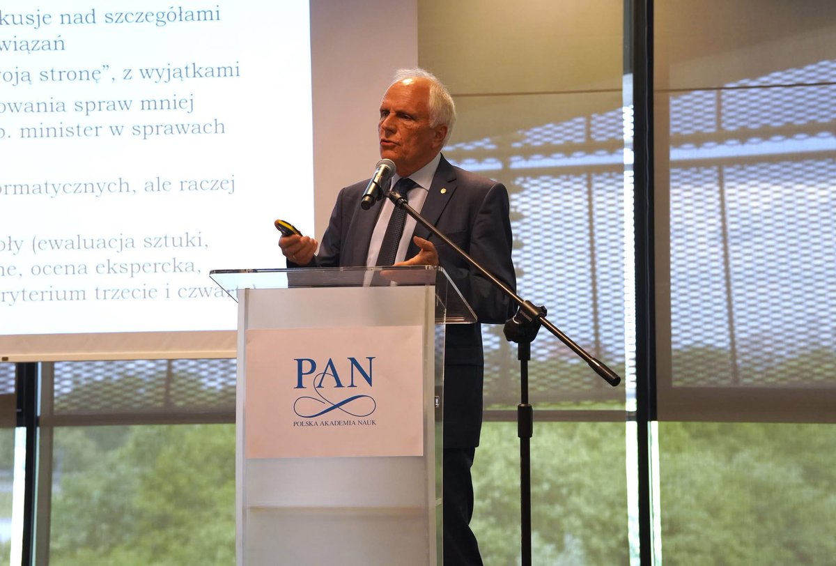 📌 154. sesja Zgromadzenia Ogólnego PAN trwa!

👤 Podczas 154. Zgromadzenia Ogólnego PAN prof. Andrzej Jajszczyk – członek Zespołu ds. opracowania założeń do nowego modelu ewaluacji jakości działalności naukowej – zabiera głos na temat kierunku prac nad przyszłym modelem oceny