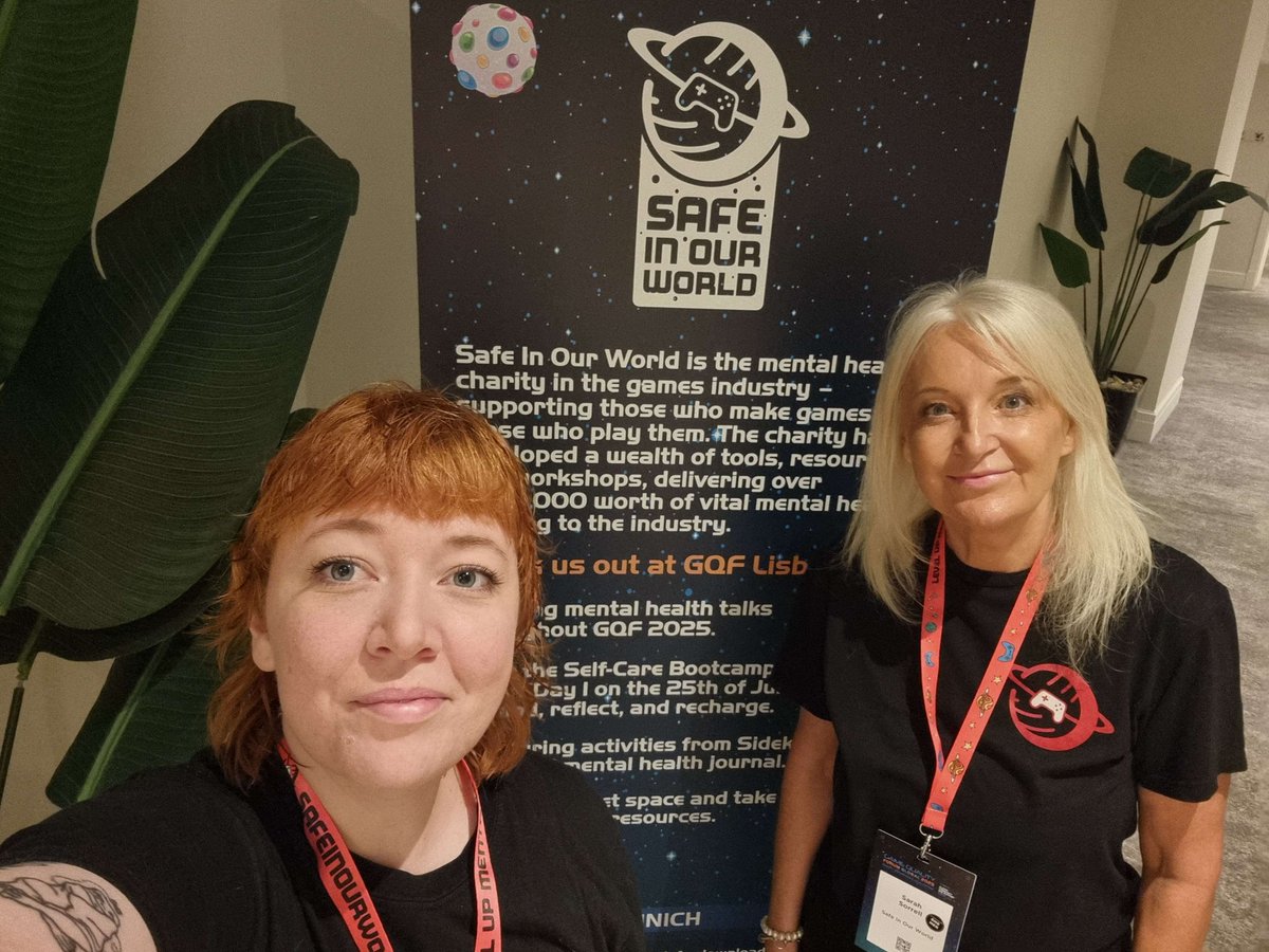 SafeInOurWorld's tweet image. We're at Game Quality Forum Global to bring you mental health resources and Zelda lo-fi! ✨
#GQF2025