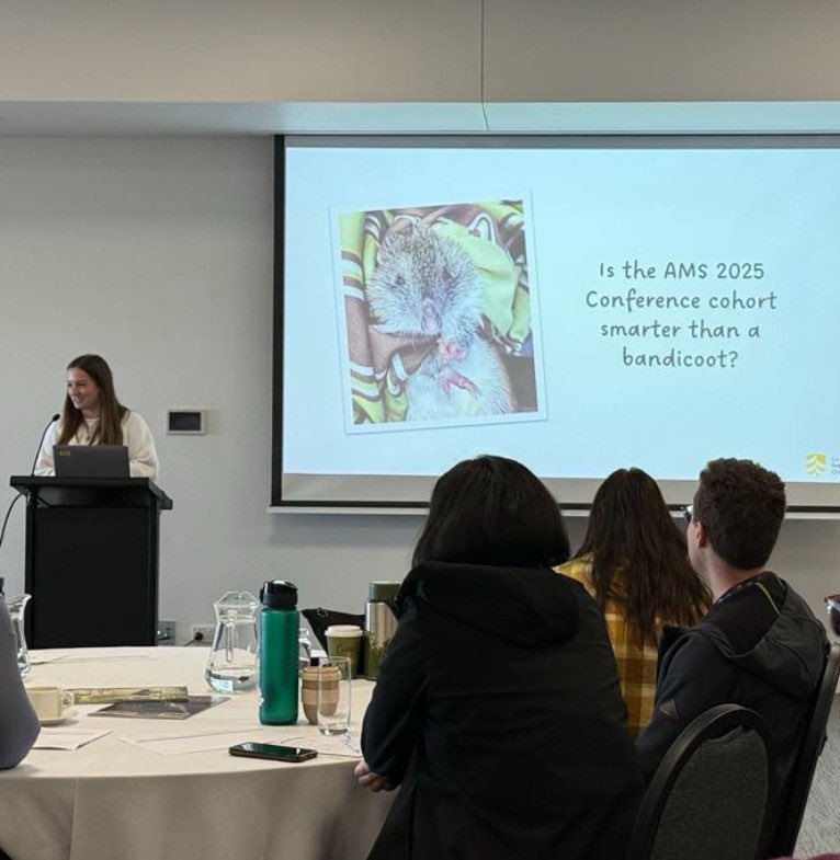 Ecology & Environmental Science at UniSQ (@ecologyusq) on Twitter photo Australian Mammal Society (<a href="/AusMammals/">The Australian Mammal Society</a>) conference was held in Toowoomba this week chaired and organised by our wildlife lecturer Dr Meg Edwards.
The conference was a huge success with attendees donning their coolest ecological fashion 🤩🦘🐨🐭 Australian Mammal Society (<a href="/AusMammals/">The Australian Mammal Society</a>) conference was held in Toowoomba this week chaired and organised by our wildlife lecturer Dr Meg Edwards.
The conference was a huge success with attendees donning their coolest ecological fashion 🤩🦘🐨🐭