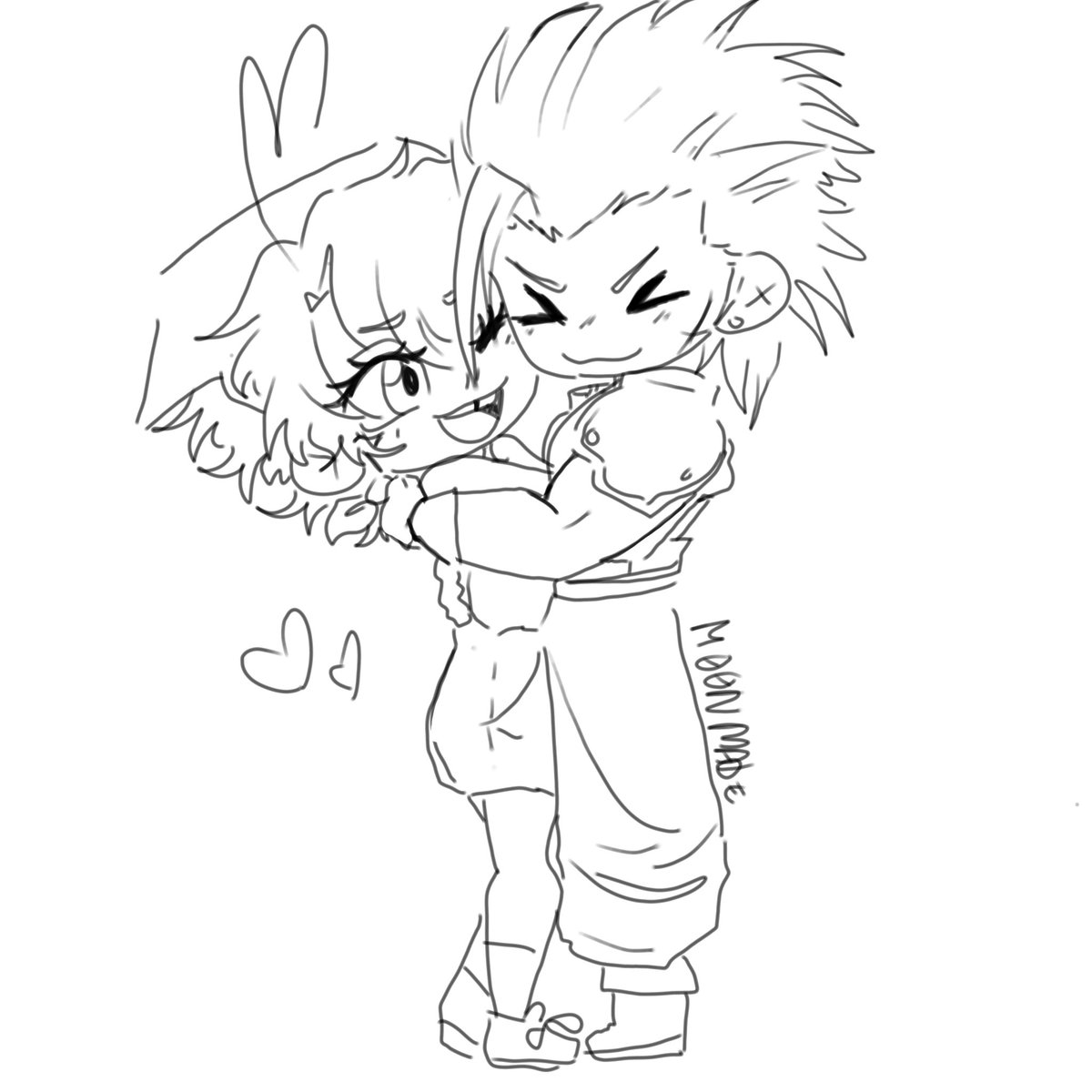 m00nymad3me's tweet image. I'M STILL DOING COMMISSIONS BUT I'M TAKING A SHORT BREAK TO SHOW THIS 💕💕💕💕💕💕
( the first drawing is from my friend )
#FinalFantasyVII #zackfair #yumeship