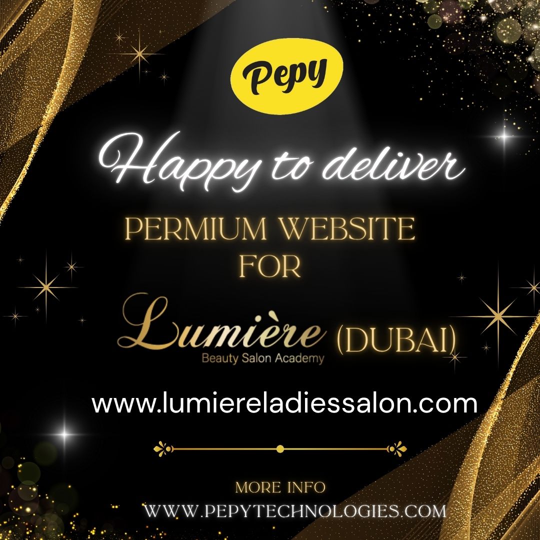 We’re excited to announce the successful delivery of a premium website for Lumière Ladies Salon &amp; Academy! 💇‍♀️💫

📲 Visit us: pepytechnologies.com
📞 +91 99883 39903