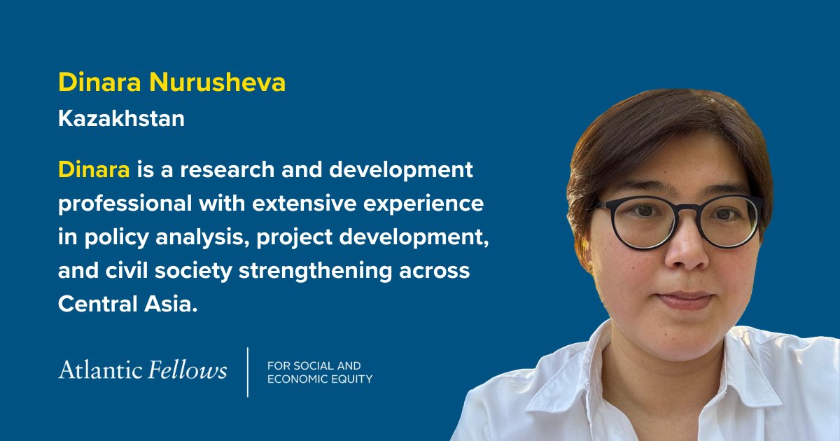 Seeing individuals come together across differences to challenge #systems and create #inclusive, lasting change gives me #hope, says Dinara Nurusheva, one of our new Atlantic Fellows for Social and Economic Equity.

🔗 afsee.atlanticfellows.lse.ac.uk/en-gb/fellows/…