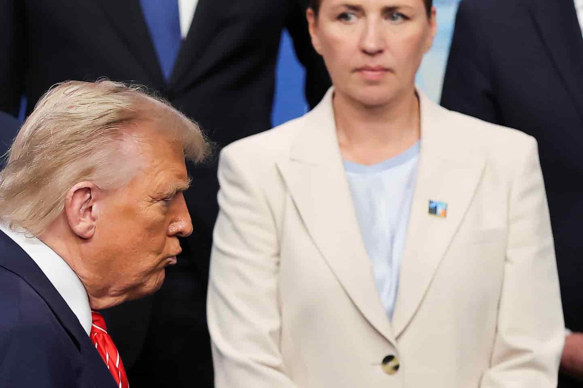Danish PM Frederiksen and US president Trump at the Nato summit in The Hague

Photo: Christian Hartmann/Ritzau Scanpix
dr.dk/nyheder/udland…