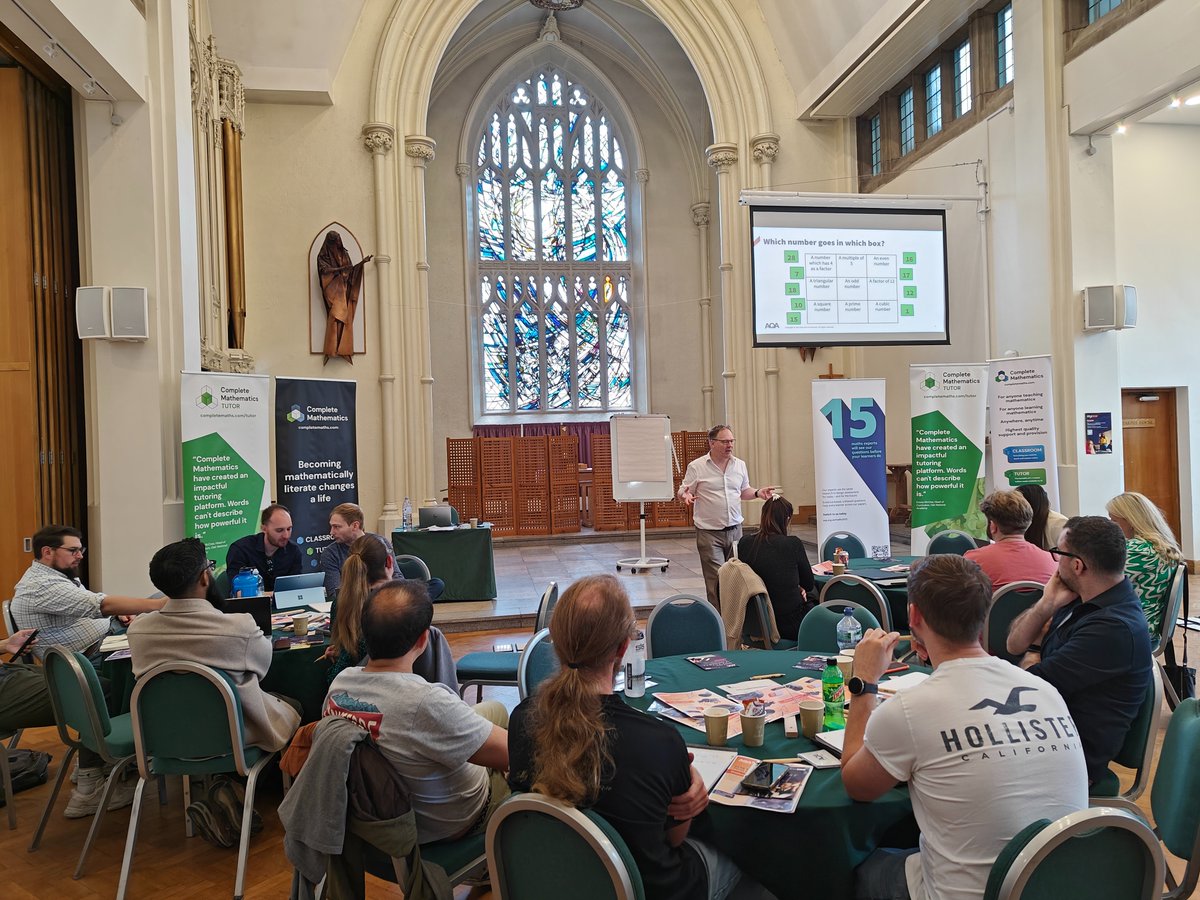 Our Head of Maths Conference has kicked off! Aidan Gollaglee has just presented a superb session on how to cultivate excellent maths teaching across a maths department.

<a href="/AQAMaths/">AQA Maths</a>' <a href="/GT_Maths/">maths_tandt</a> is now discussing how Heads of Maths can embed problem solving in their teams.

Next up