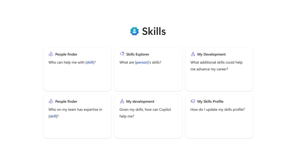Odemkněte plný potenciál svého týmu! 🧠 Nový Skills Agent v Microsoft 365 Copilot vám pomůže najít, porozumět a využít odborné znalosti ve vaší organizaci 🔗 msft.it/6010SIr1M

#MicrosoftCopilot #AnalystAgent #FutureOfWork
